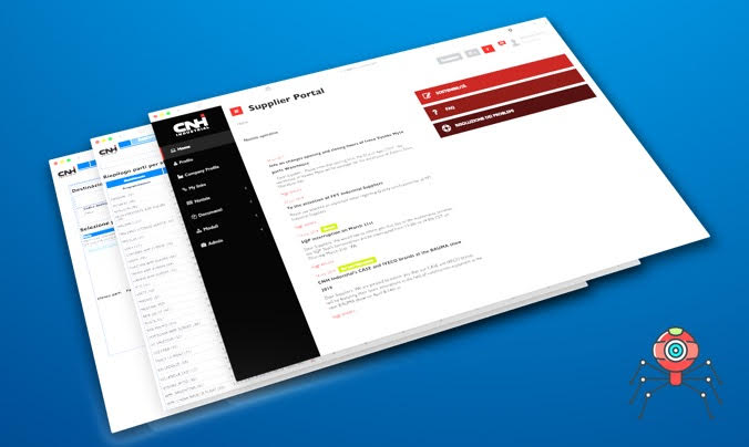 sviluppo crawler - integrazione con portale CNH Industrial - schermata dimostrativa
