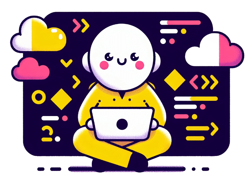 immagine disegnata di un programmatore